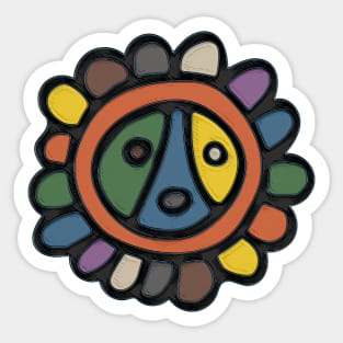 Taino Sun Symbol Sticker